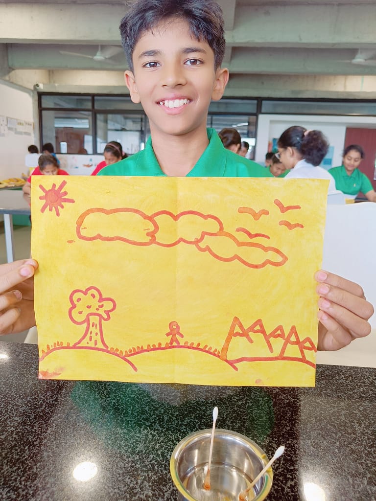 turmeric activity - airaa academy - best cbse school in Bangalore - airaa academy is best montessori school in south bangalore