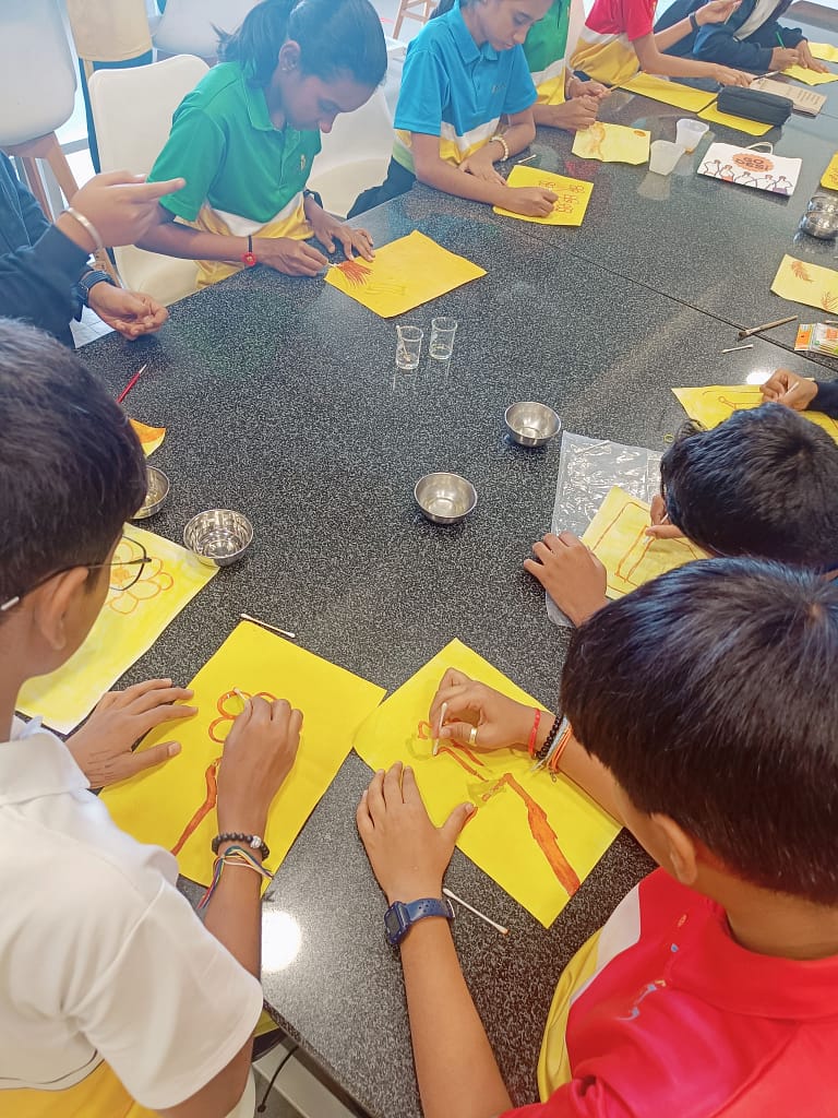 turmeric activity - airaa academy - best cbse school in Bangalore - airaa academy is best montessori school in south bangalore