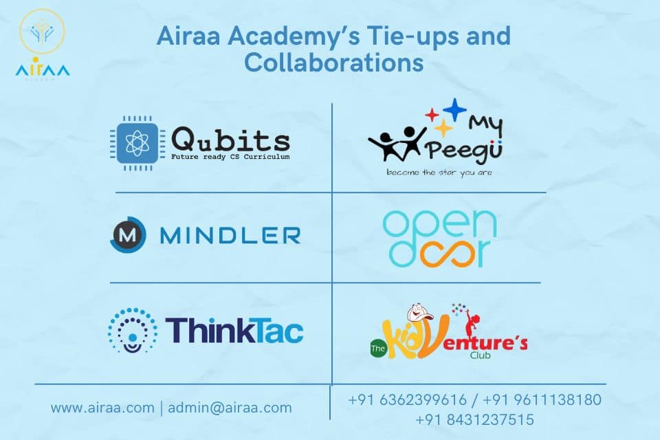 Airaa Academy’s Tie-ups and Collaborations – The Best CBSE School in Bangalore