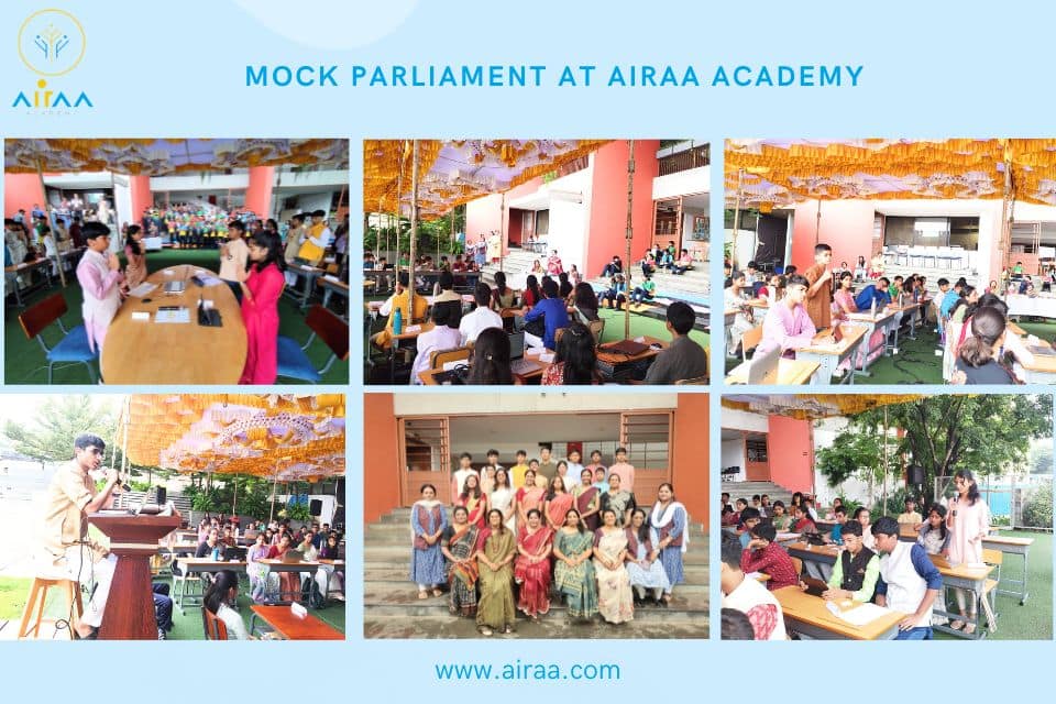 Airaa Academy, the best CBSE school in Banashankari in Bangalore, hosted a dynamic Mock Parliament session.